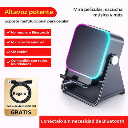 Mini Speaker Amplificador para Celular + Soporte